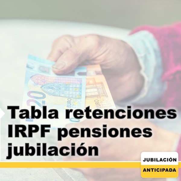 ¿Cuál es la tabla de retenciones IRPF de las pensiones de jubilación?